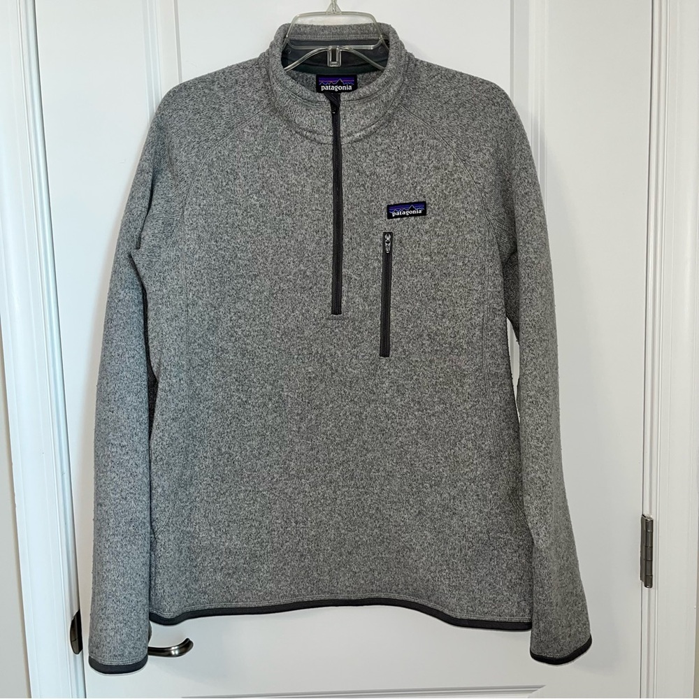Patagonia Classic Heathered Gray Pullover Quarter-Zip Fleece Pullover Size Med